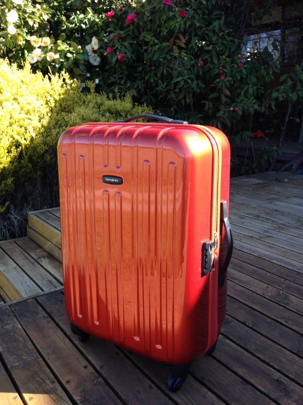 Have orange suitcase will travel!