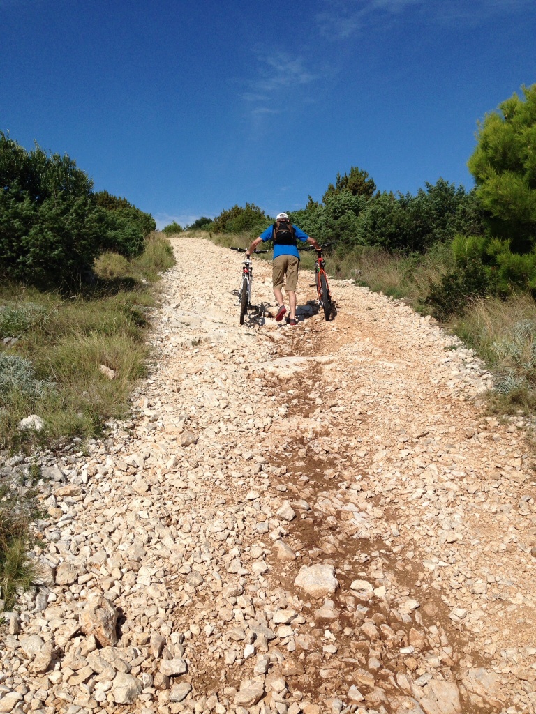 Pushing uphill in Croatia