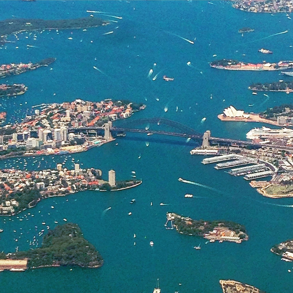 Sydney Harbour Bridge from the air