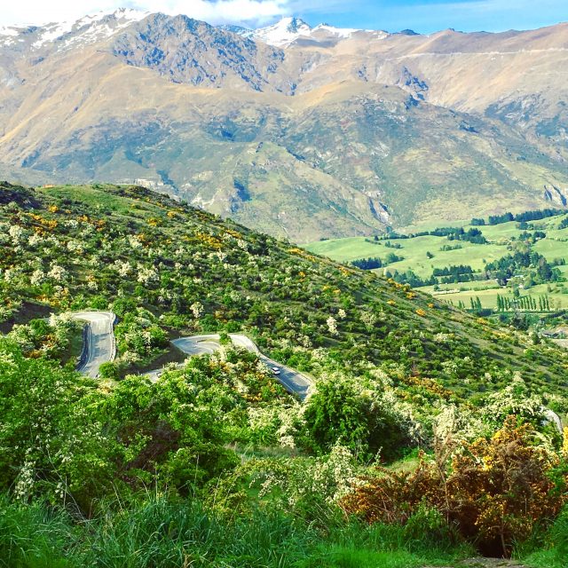 A great drive acorss Crown ridge in New Zealand