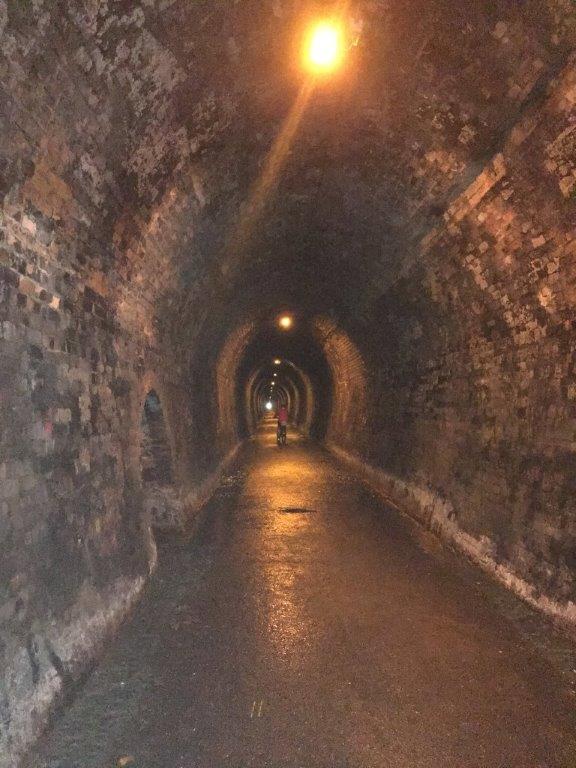 1100mt tunnel on Hauraki Rail Trail