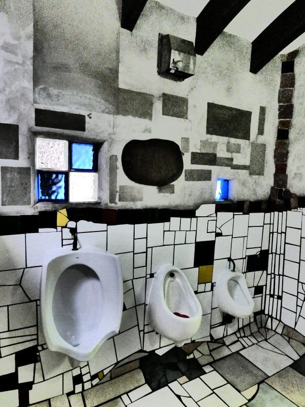 Hundertwasser toilet urinals in Kawakawa New Zealand