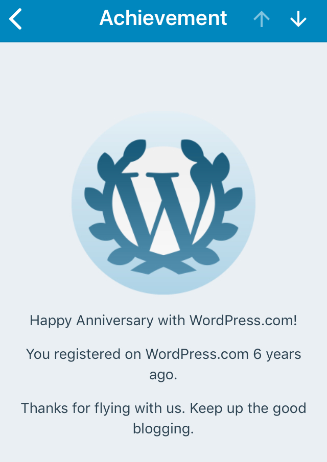 Six years of blogging