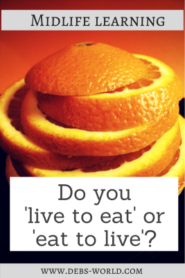 Midlife learning, food discussion group, eat to live or live to eat?