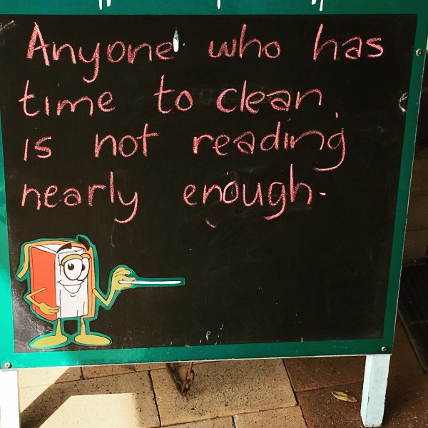 A great sign outside a book shop