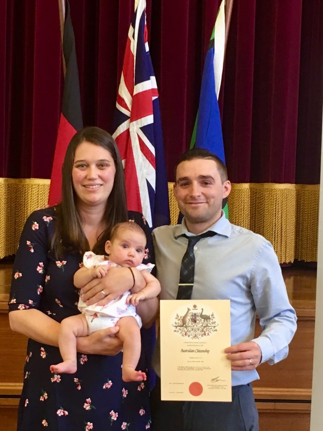 New Australian citizen in the family
