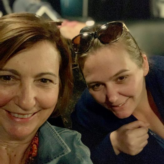 Mother and daughter at the movies