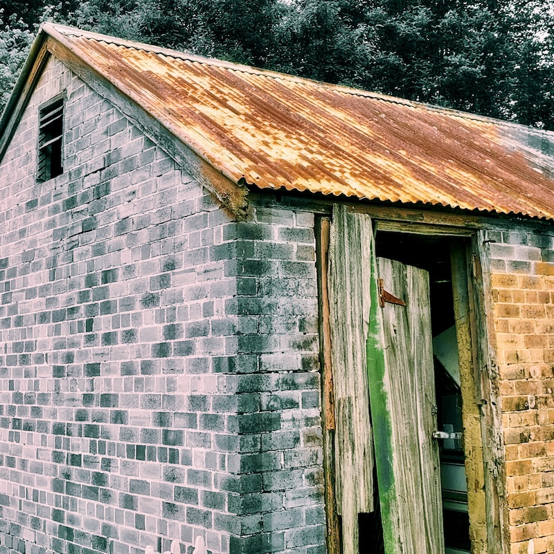 weathered shed