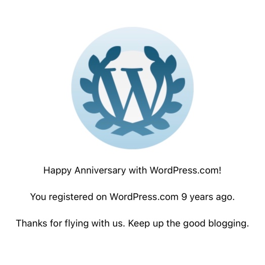 9 year anniversary of blogging
