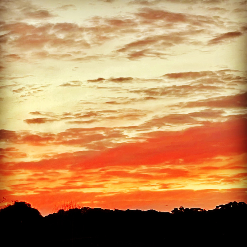 painted sunset sky