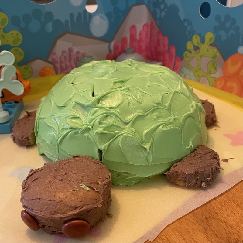 Tommy the Turtle birthday cake